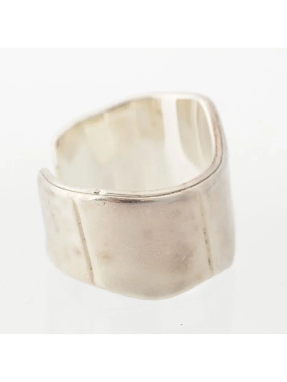 Hermes Memoire Croco Bamboo Pattern Ring Ali Silver